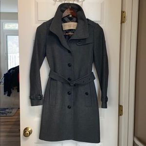 Burberry Brit Wool Cashmere Trench Coat